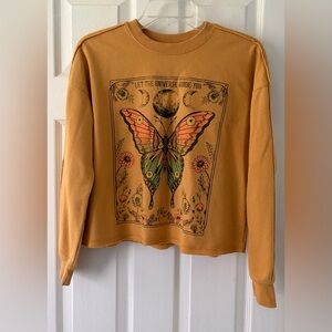 Zoe + Liv Orange Graphic Sweatshirt